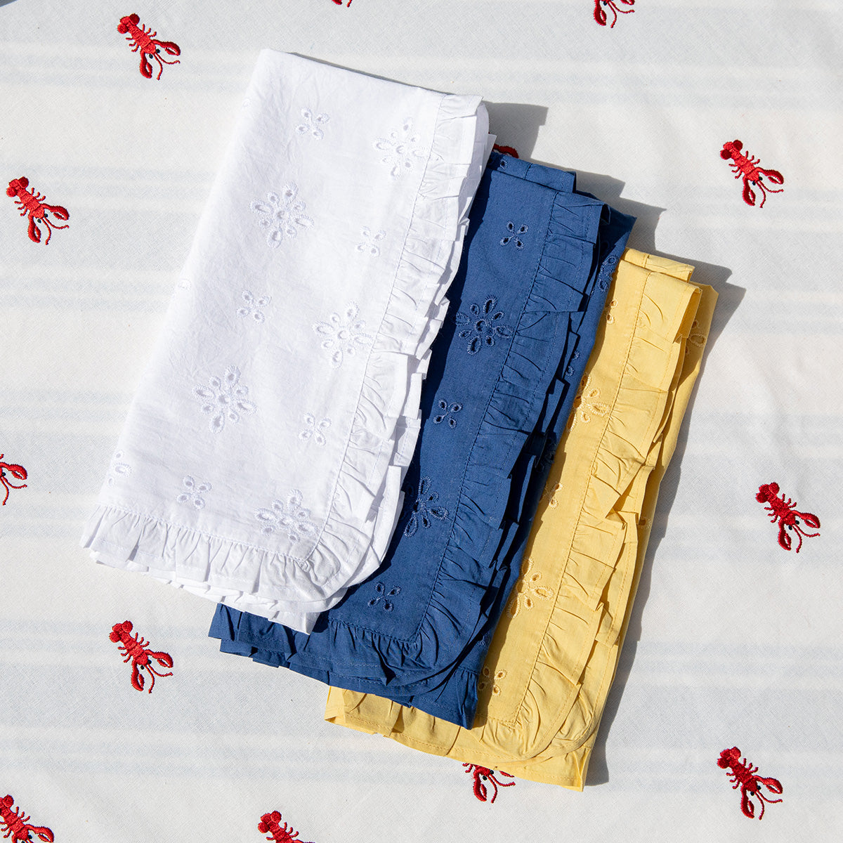Eyelet Napkin - White - Image 5