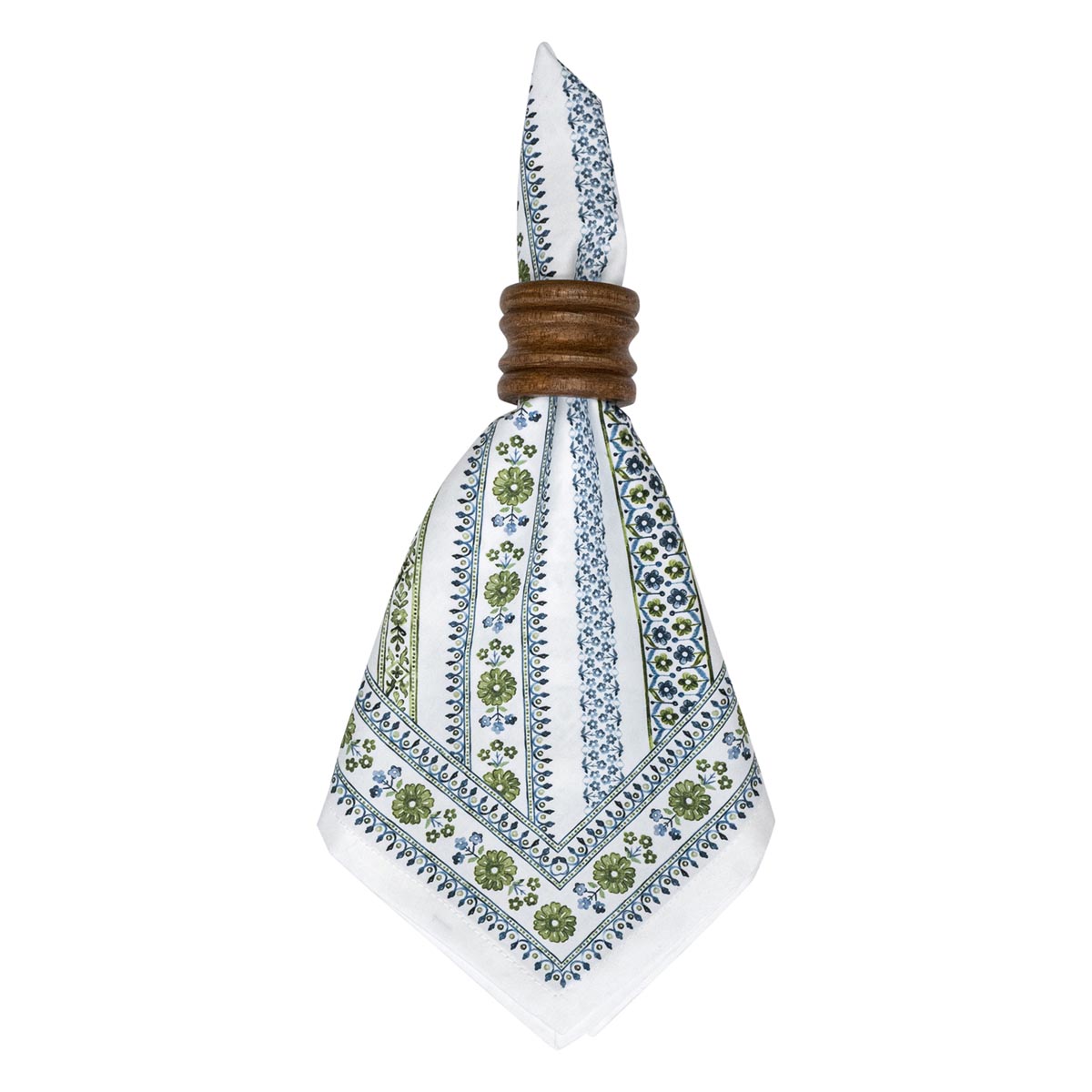 Seville Stripe Napkin Set/4 - Green - Image 2