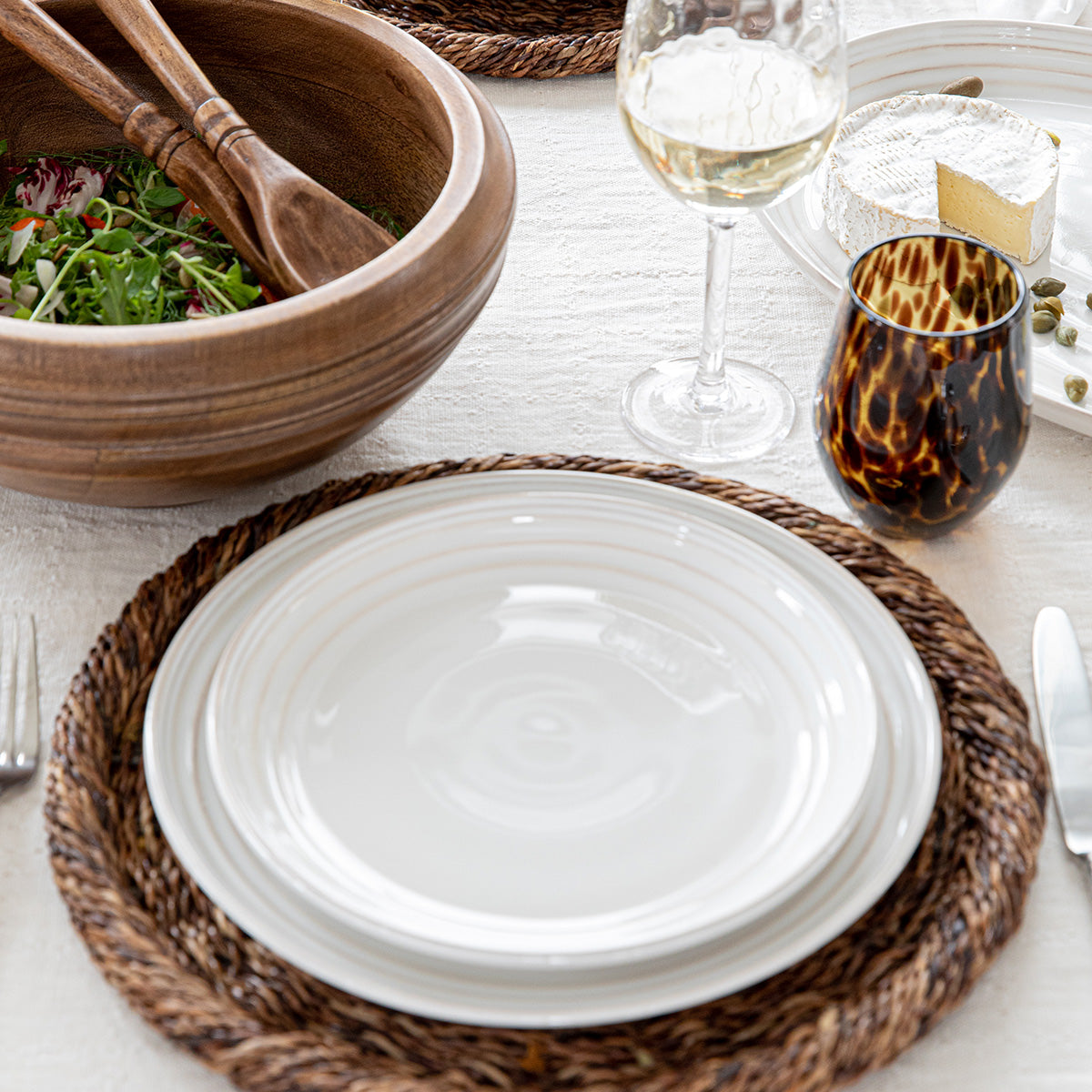 Bilbao Dessert/Salad Plate - Whitewash - Image 3