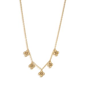 Berry Clover Multi Station Necklace. 16+2 - Gold