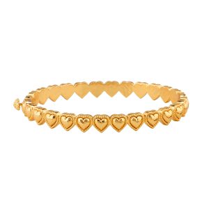 Love Petite Hinged Bangle - Gold