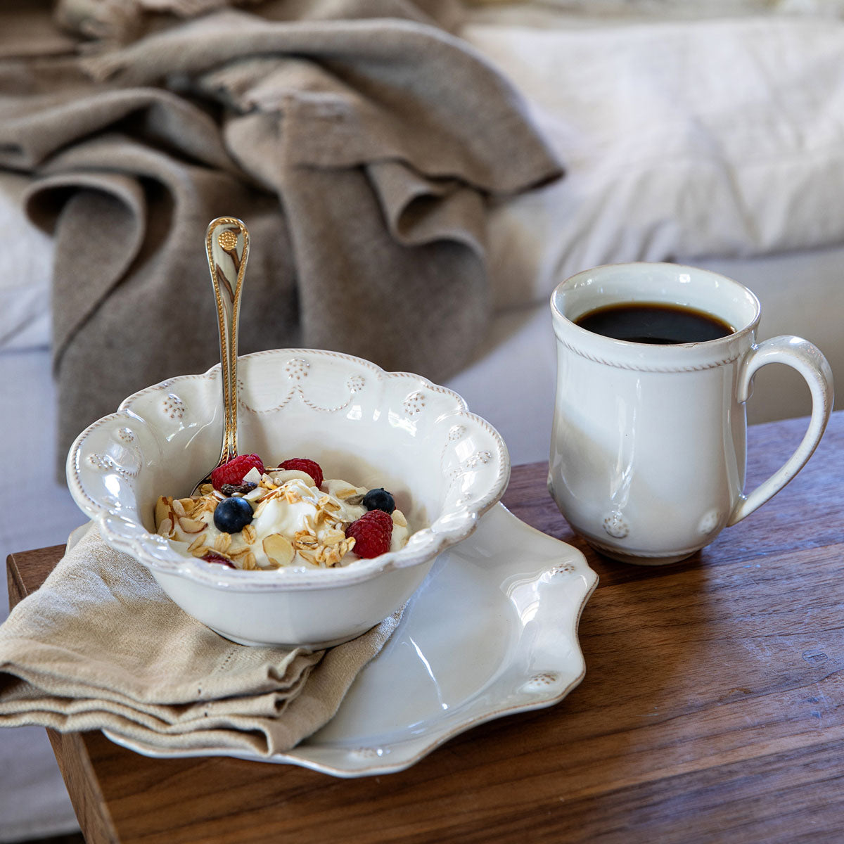 Jardins du Monde Cereal/Ice Cream Bowl - Whitewash - Image 4