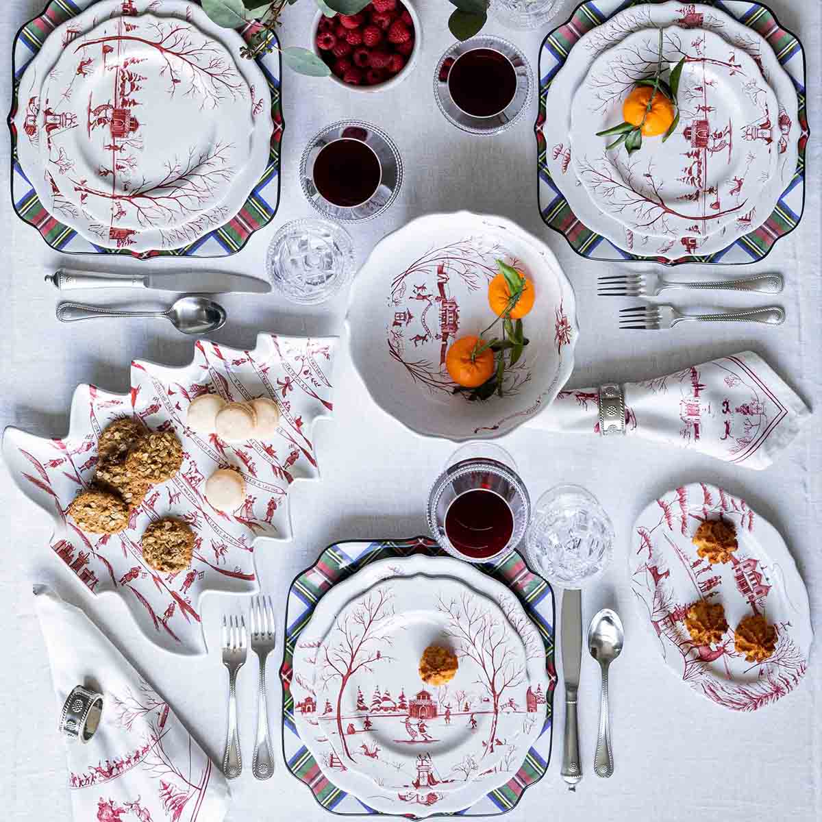 Country Estate Winter Frolic Cake Stand - Ruby - Image 5