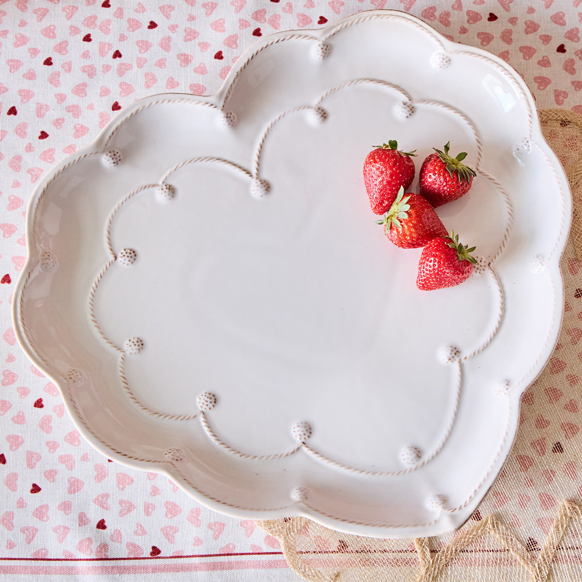 Berry & Thread 15 Heart Platter - Whitewash - Image 3
