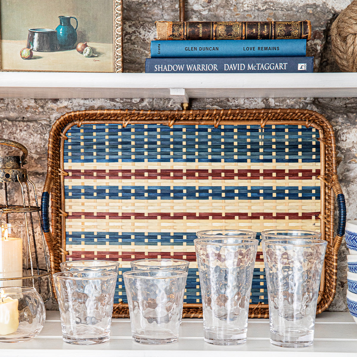 Danish Stripe 18 Tray - Navy - Image 4