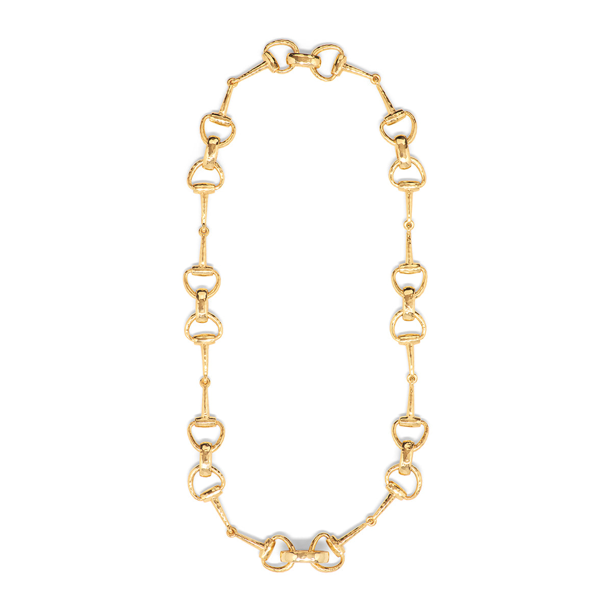 Equestrian Snaffle Bit Chain Necklace. 20 - Gold - Image 3