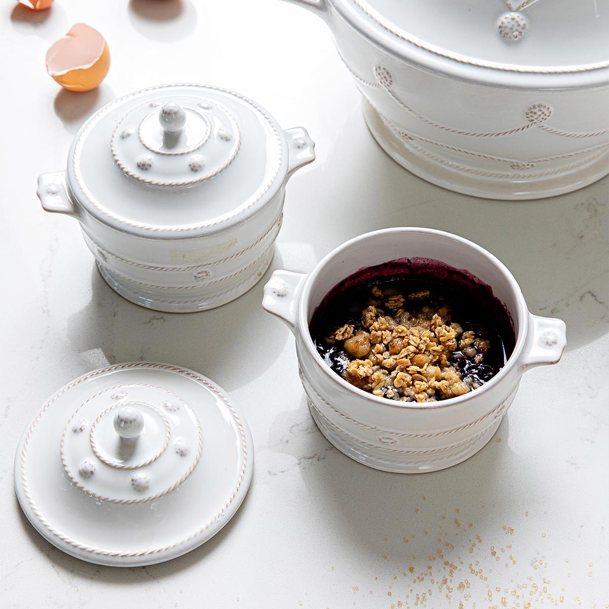 Berry & Thread Mini Cocotte - Whitewash - Image 5