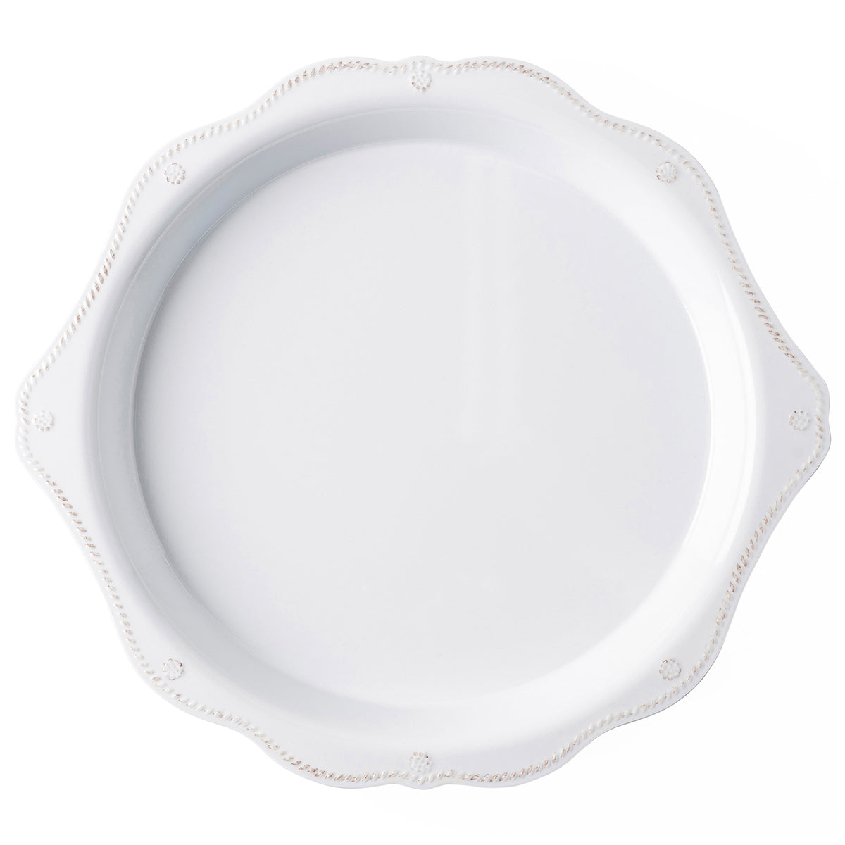 Berry & Thread Melamine 17 Round Platter - Whitewash
