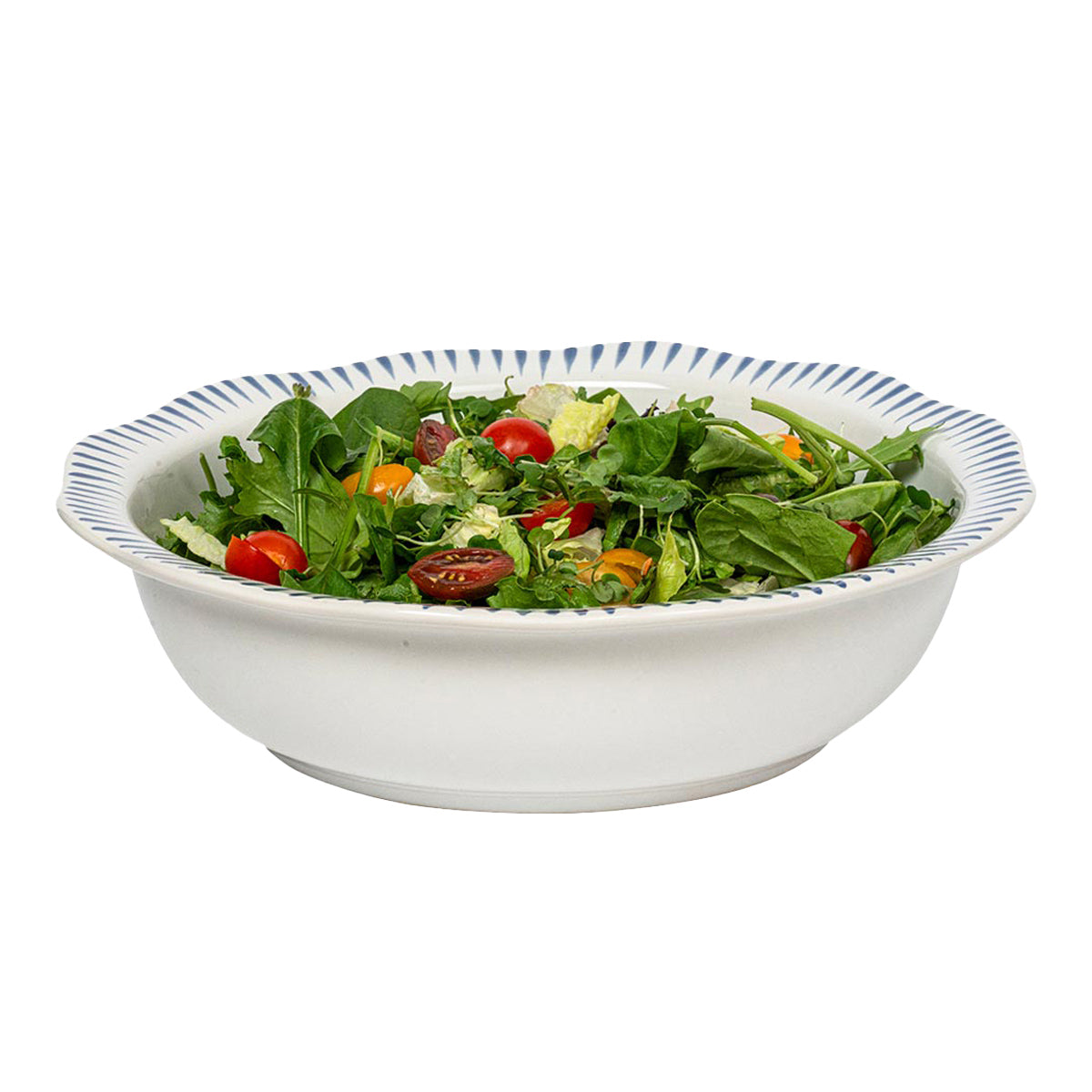 Sitio Stripe 12 Serving Bowl - Delft Blue - Image 2