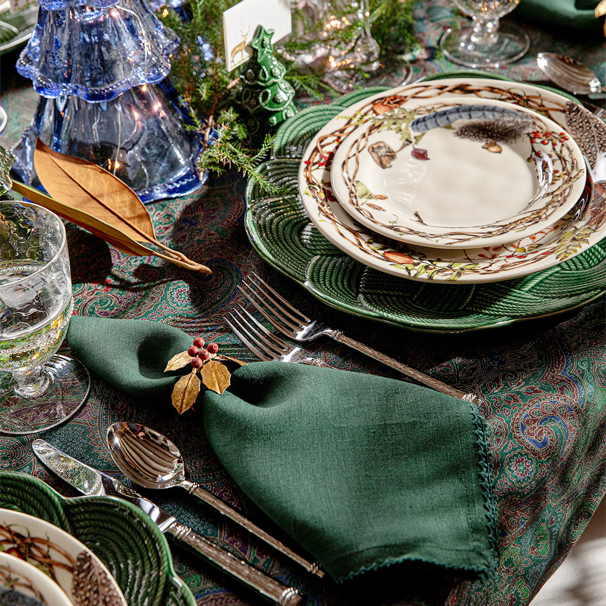 Berry Scallop Napkin Set/4 - Evergreen - Image 7