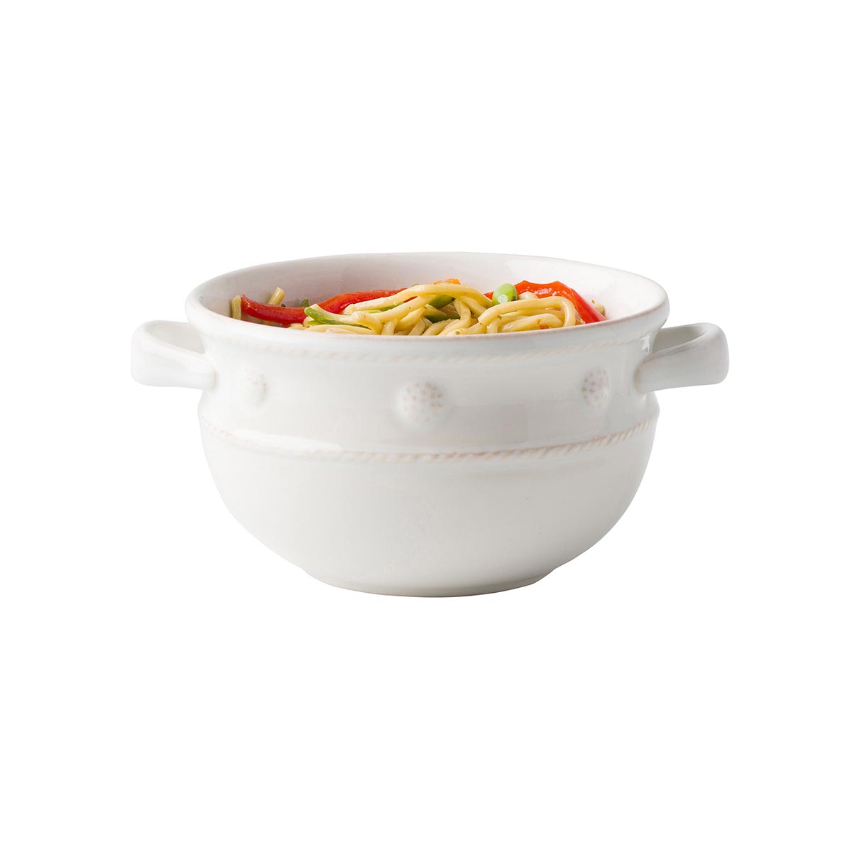 Berry & Thread Handled Soup Bowl - Whitewash - Image 2