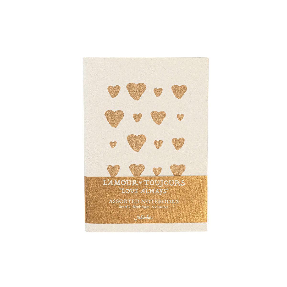 L'Amour Toujours Journal Assorted Set/3 - Gold - Image 2
