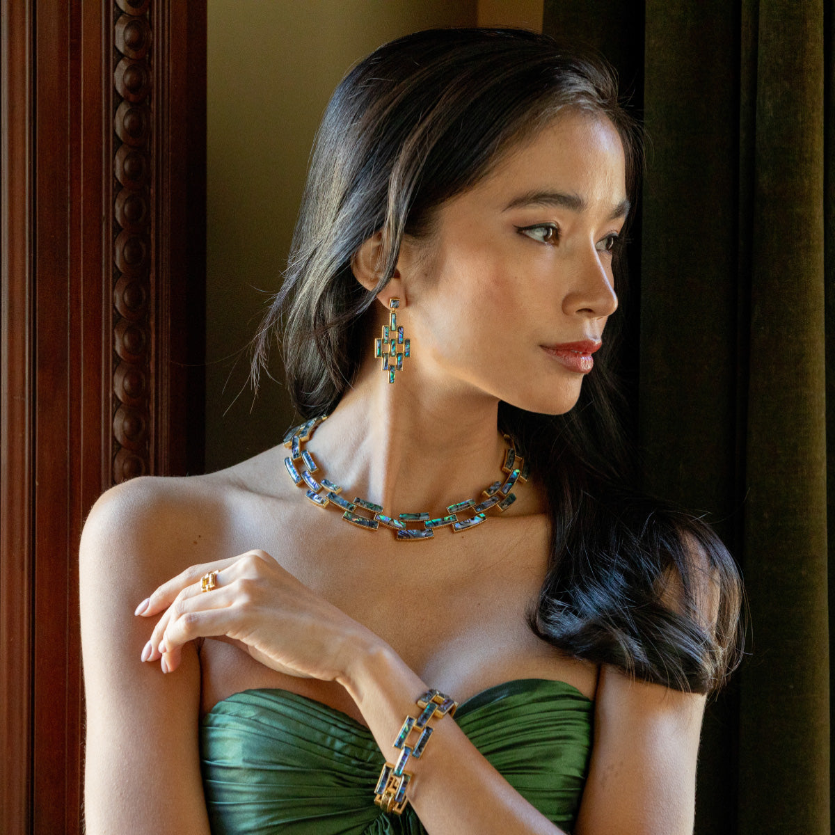 Pathway Post Drop Earrings - Abalone - Image 2