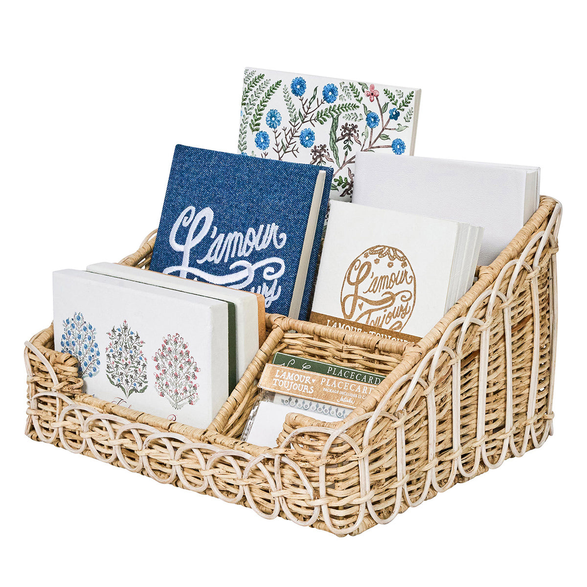 Provence Rattan Stationery Holder - Whitewash - Image 2