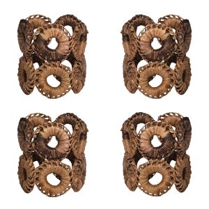 Rustic Ring Napkin Ring Set/4 - Natural