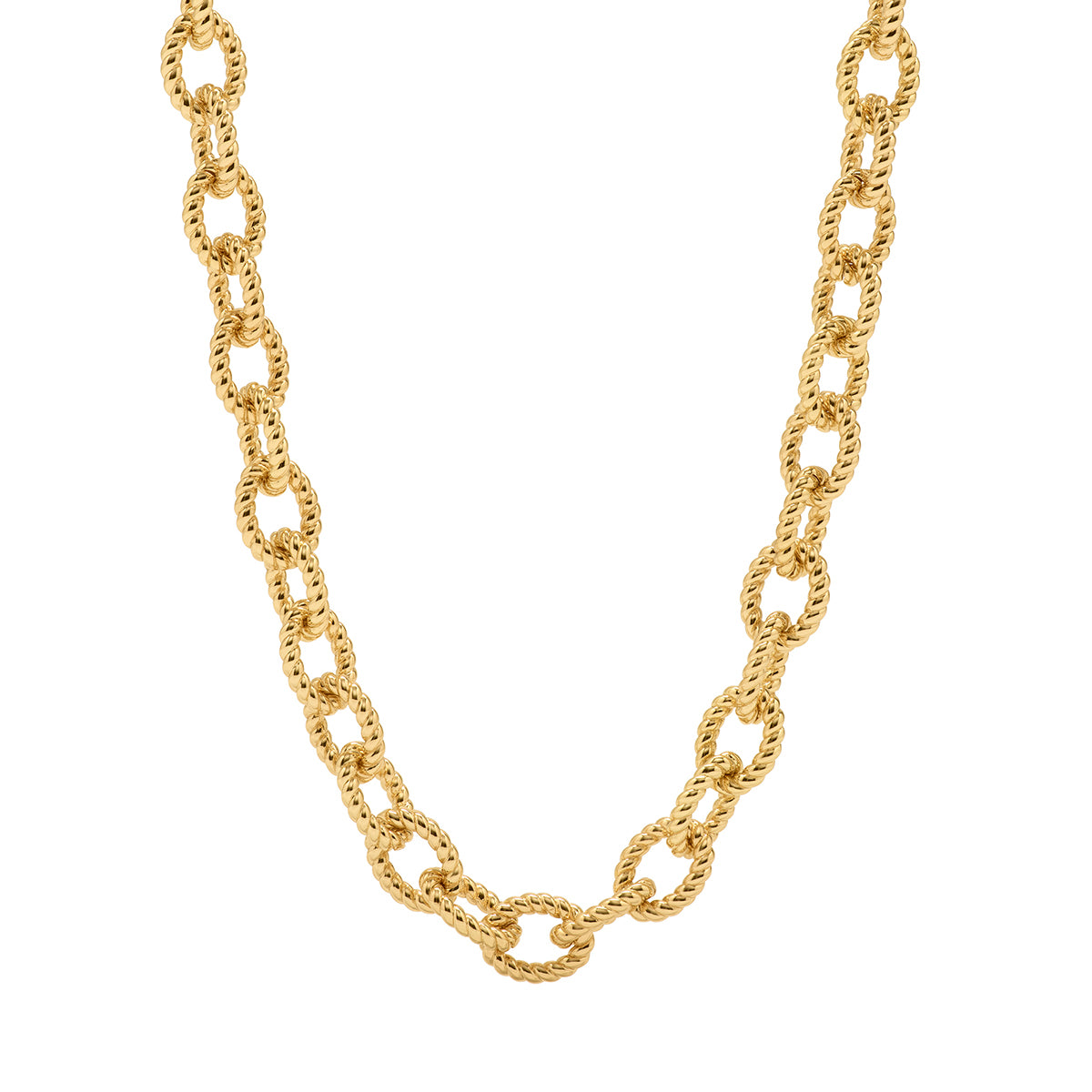 Victoria Small Chain Necklace. 18 - Gold