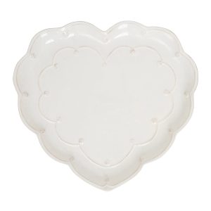 Berry & Thread 15 Heart Platter - Whitewash