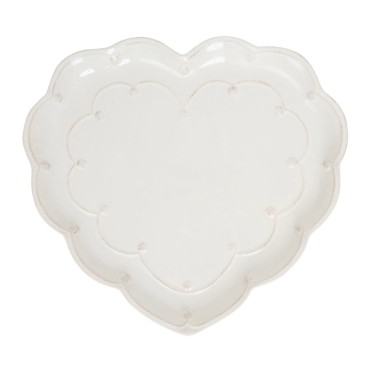 Berry & Thread 15 Heart Platter - Whitewash