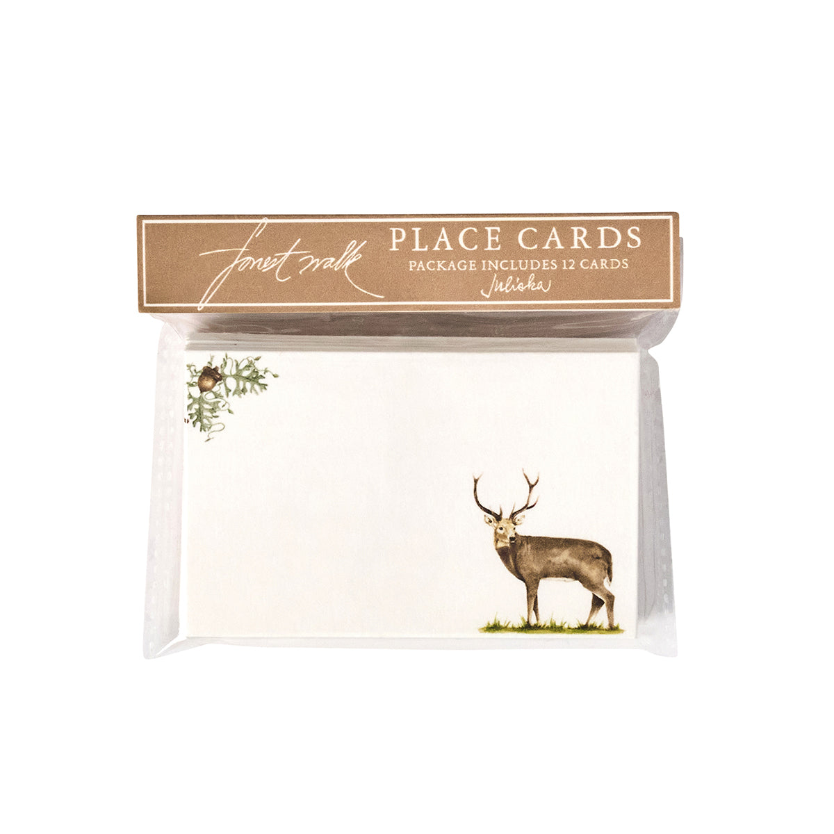 Forest Walk Stag Place Card Set/12 - Multi - Image 3