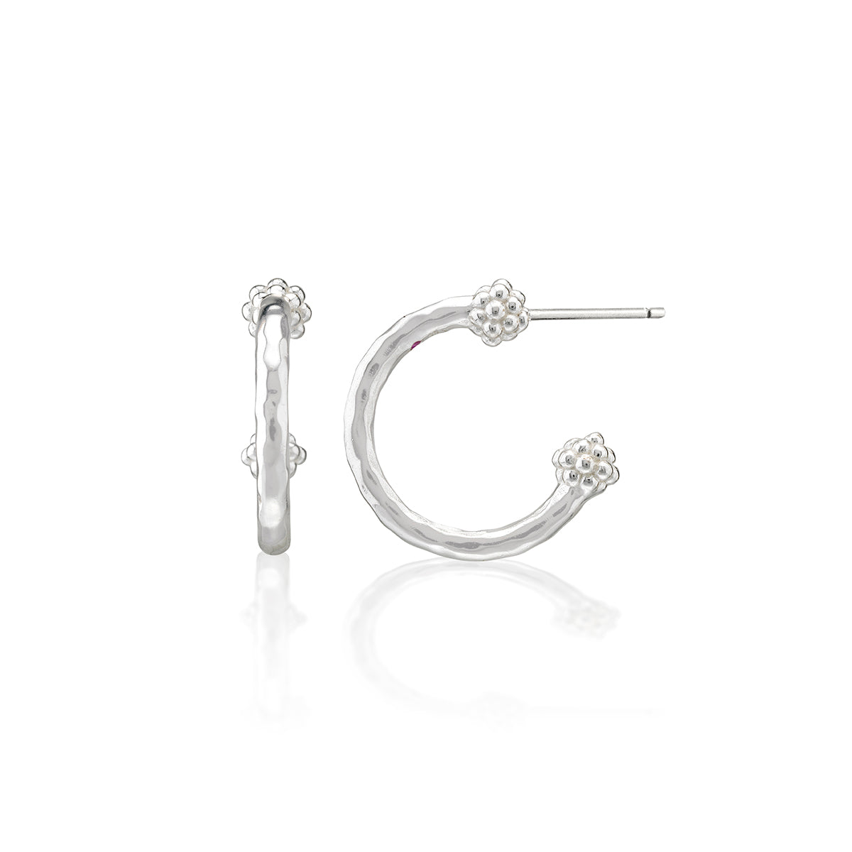 Berry Slice Small Hoop Earrings - Silver - Image 3