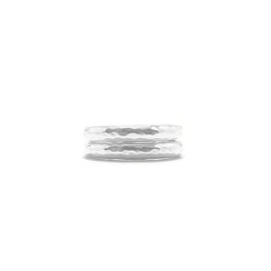 Cleopatra Slice Stacking Ring Set - Silver