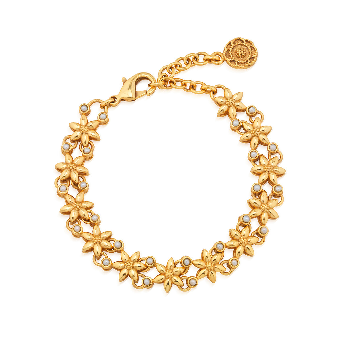 Jasmine Bracelet. 7+2 - Pearl White