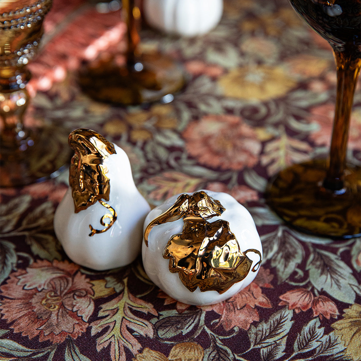 Forest Walk Pumpkin Salt & Pepper Shakers - Gold - Image 4