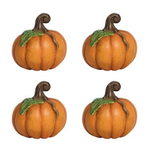 Forest Walk Pumpkin Place Card Holder. Set/4 - Multi