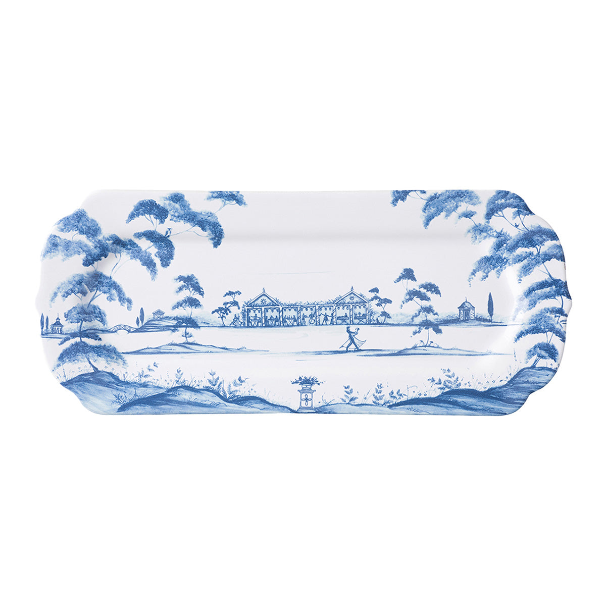 Country Estate 15 Hostess Tray - Delft Blue