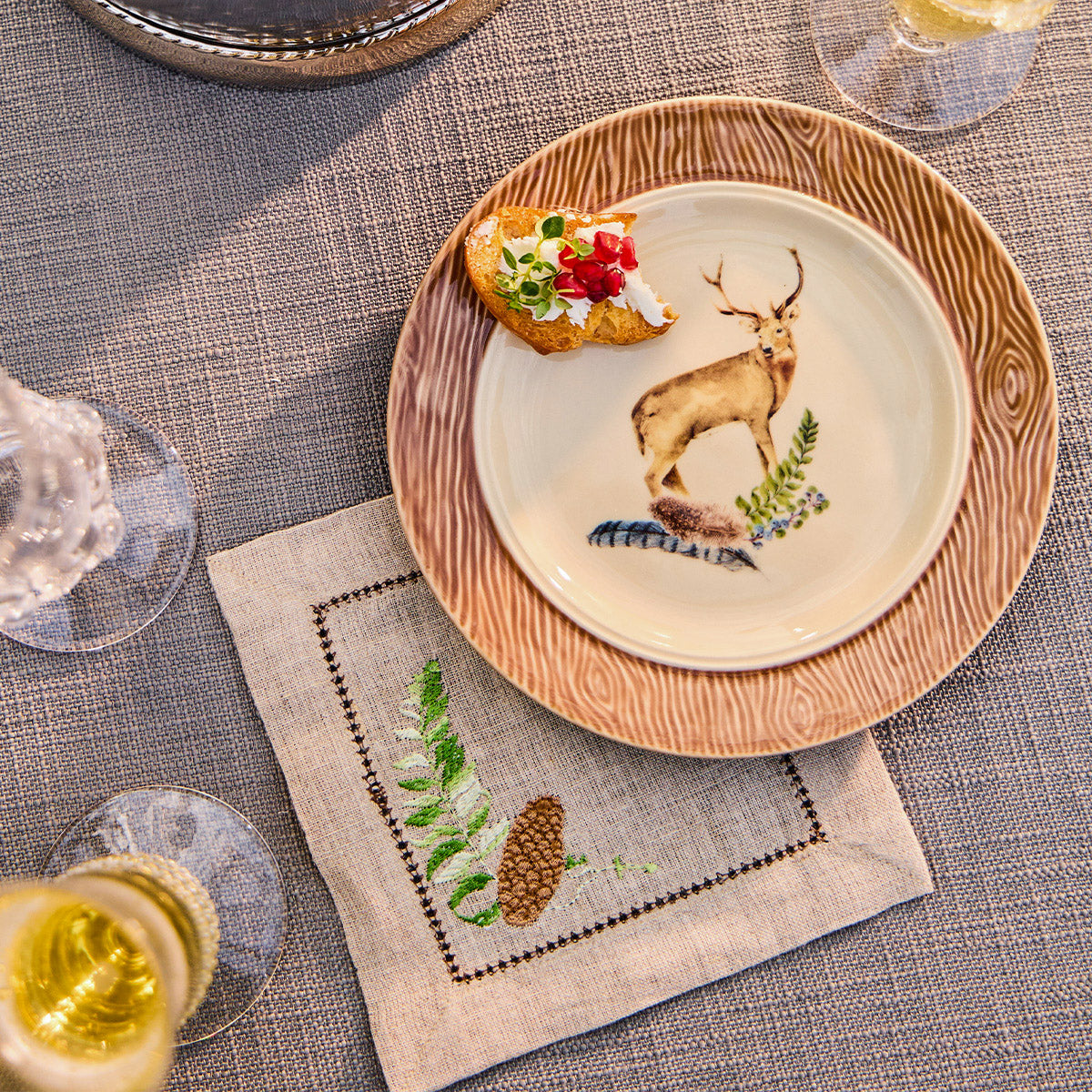 Forest Walk Stag Cocktail/Side Plate - Image 3