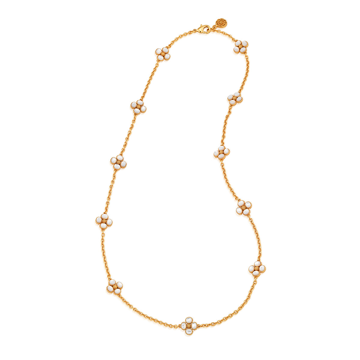 Berry Clover Double Sided Necklace. 28 - Pearl White - Image 4