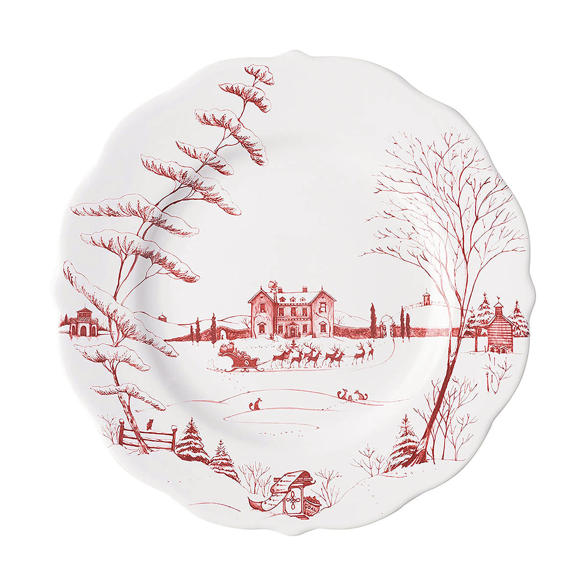 Country Estate Winter Frolic 4pc Place Setting - Ruby - Image 4