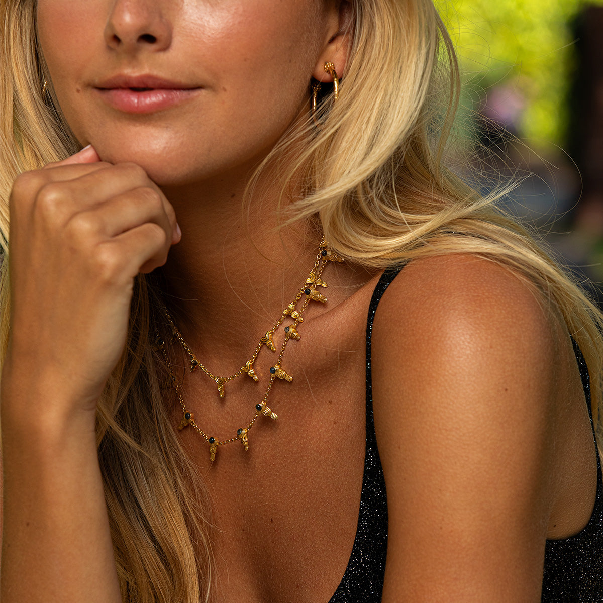Cleopatra Ra Gem Necklace. 16+2 - Blue Labradorite - Image 4