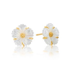 Mermaid Garden Petite Stud Earrings - MOP