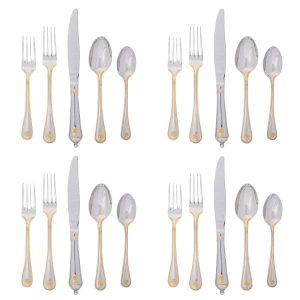 Berry & Thread 20pc Place Setting - Polished with Gold