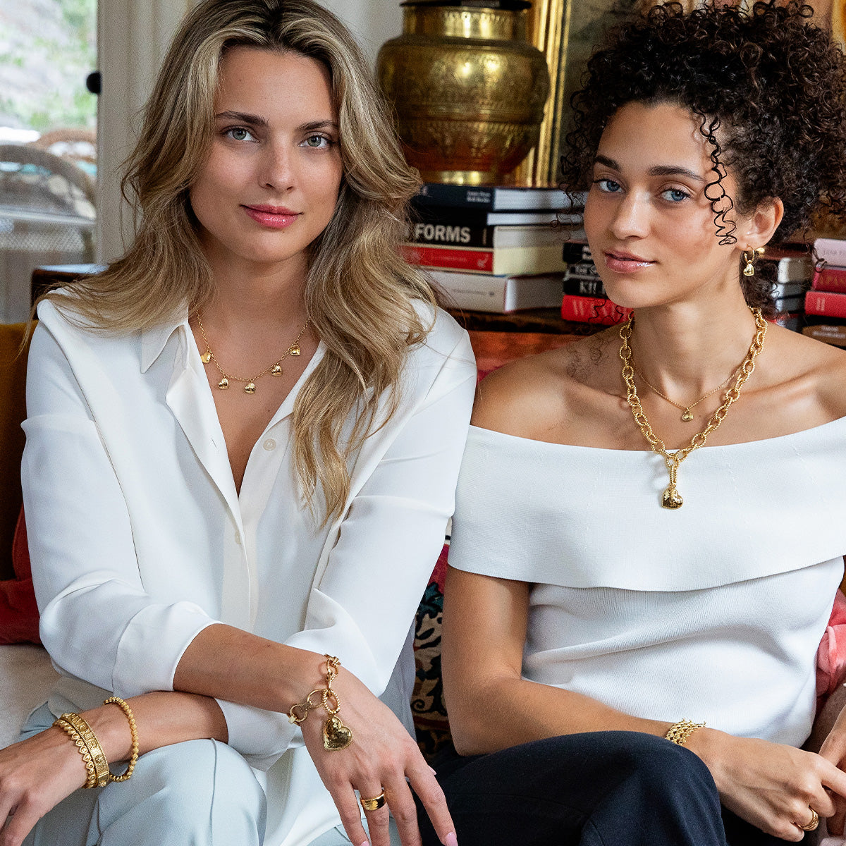 Love Heart Multi-Station Necklace. 16+2 - Gold - Image 6