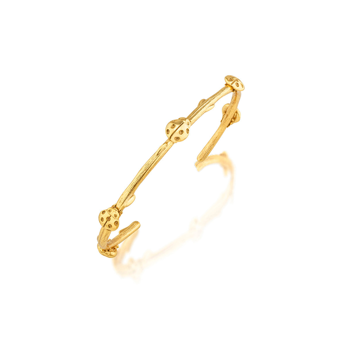 Meadow Ladybug Petite Cuff - Gold - Image 3