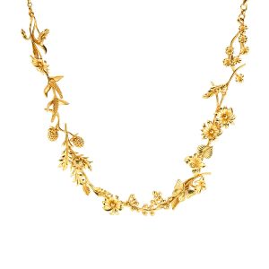 Meadow Wildflower Necklace. 16 - Gold