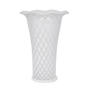 Trellis 9 Flared Vase - White