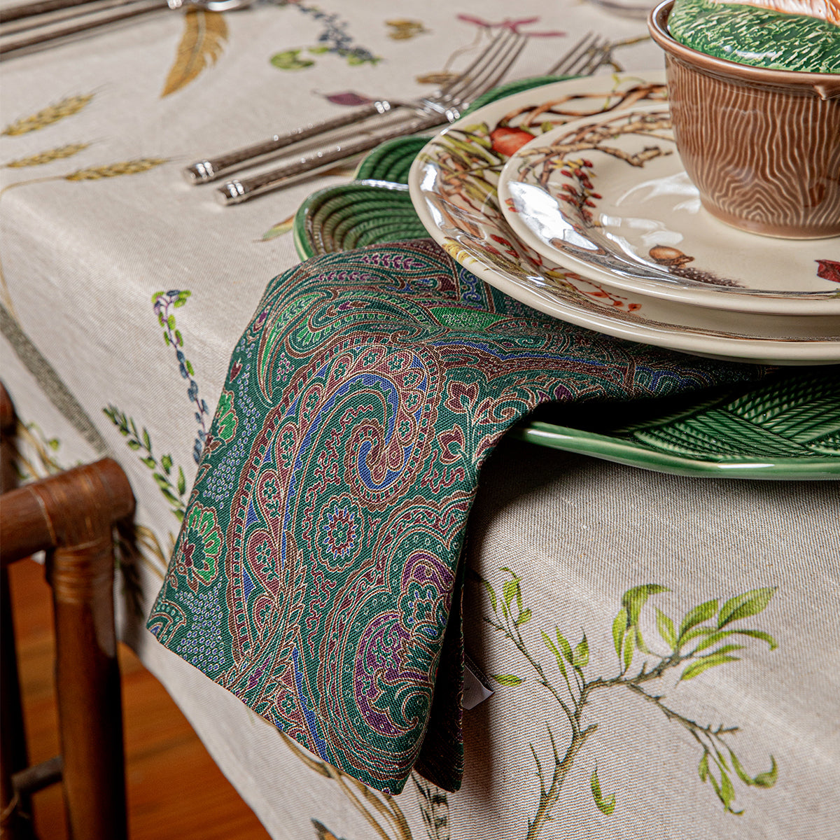 Paisley Napkin Set/4 - Evergreen - Image 4