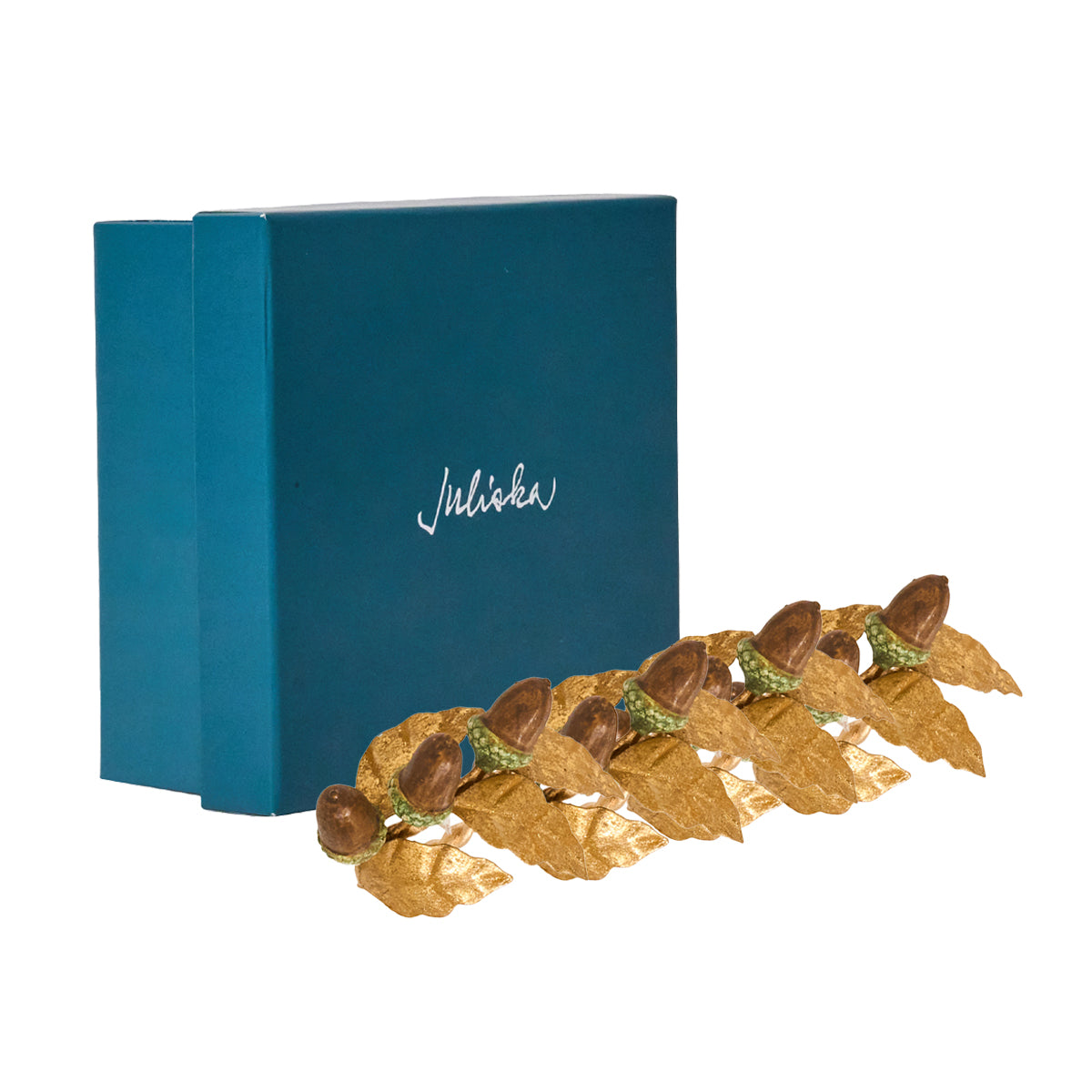 Forest Walk Acorn Napkin Ring Set/4 - Multi - Image 2