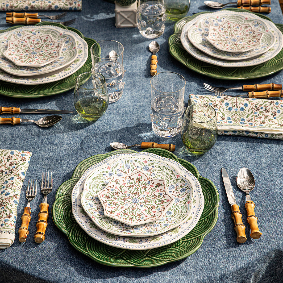 Villa Seville Scalloped Side/Cocktail Plate Set/4 - Chambray - Image 5