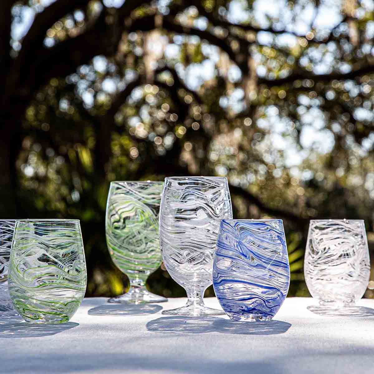 Puro Marbled Goblet - Green - Image 3
