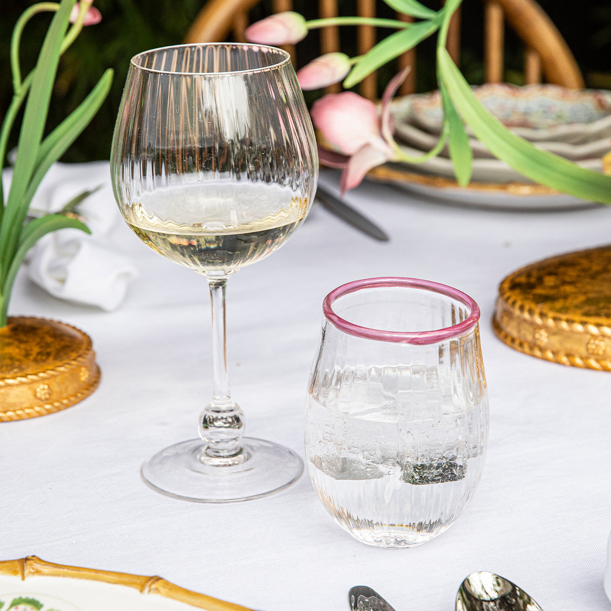 Nell Stemless Wine Glass - Blush - Image 5