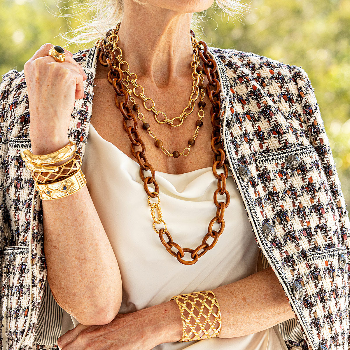 Earth Goddess Chain. 24'' - Teak - Image 4