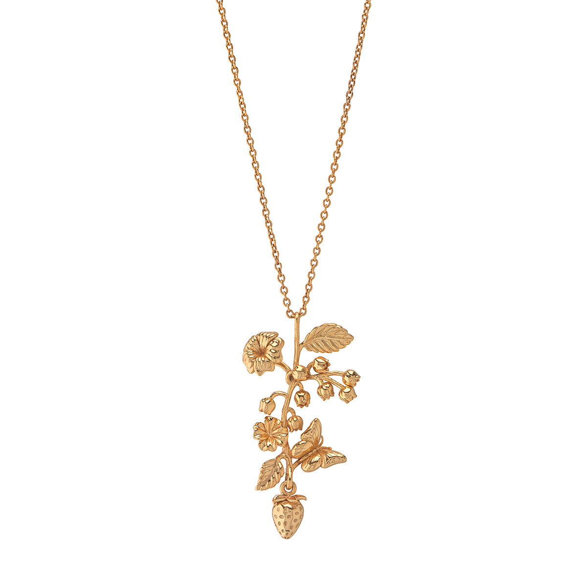 Meadow Walk Bouquet Charm Necklace. 16+2 - Gold