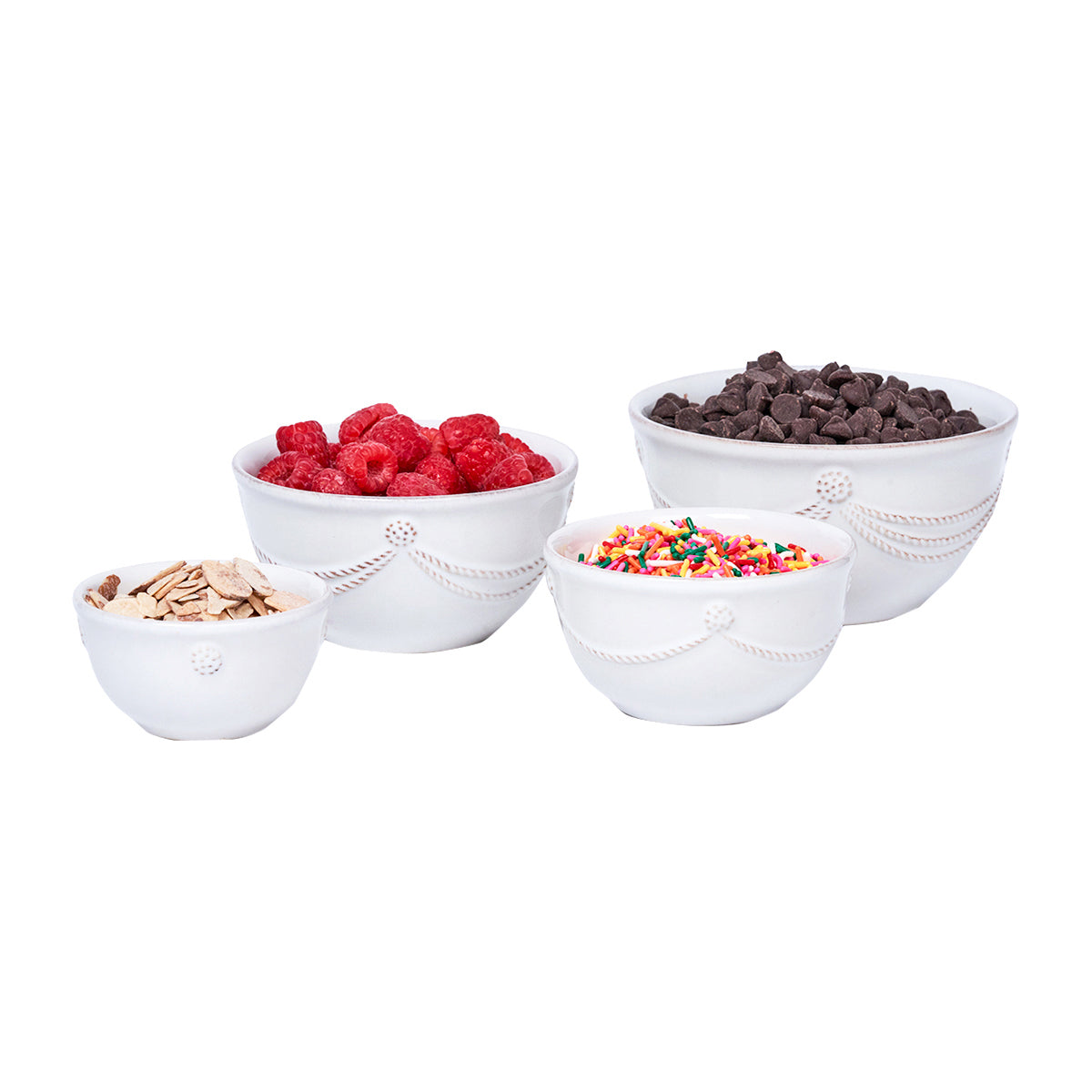 Berry & Thread Nesting Prep Bowl Set/4pc - Whitewash - Image 2