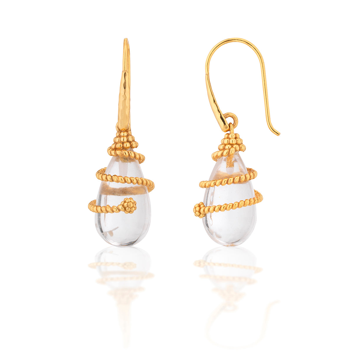 Lily Drop Earrings - Clear Quartz - Image 3