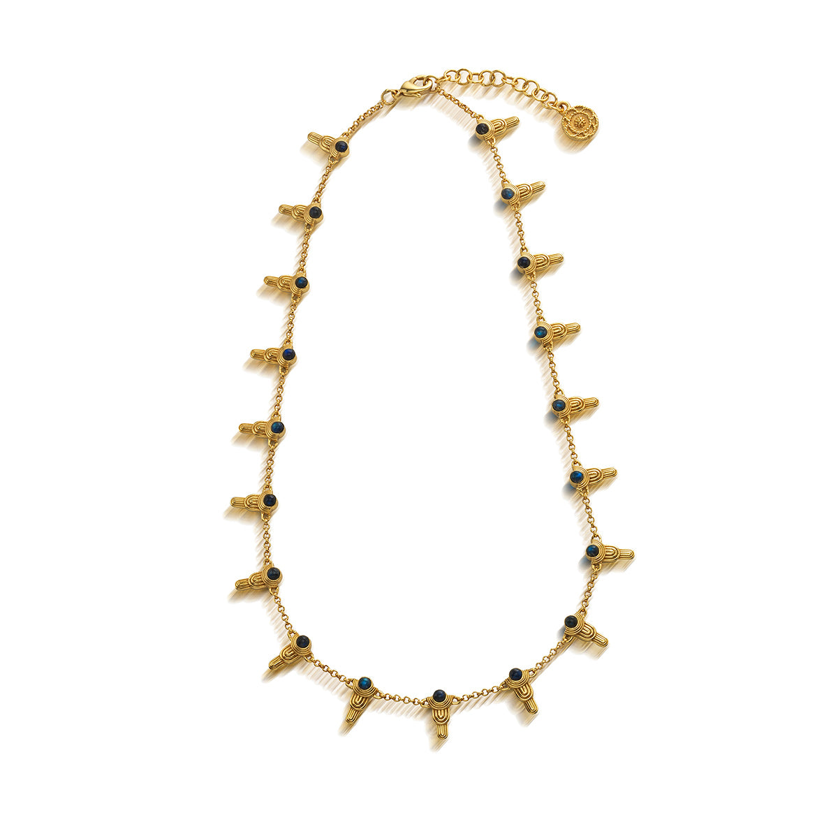 Cleopatra Ra Gem Necklace. 16+2 - Blue Labradorite - Image 3