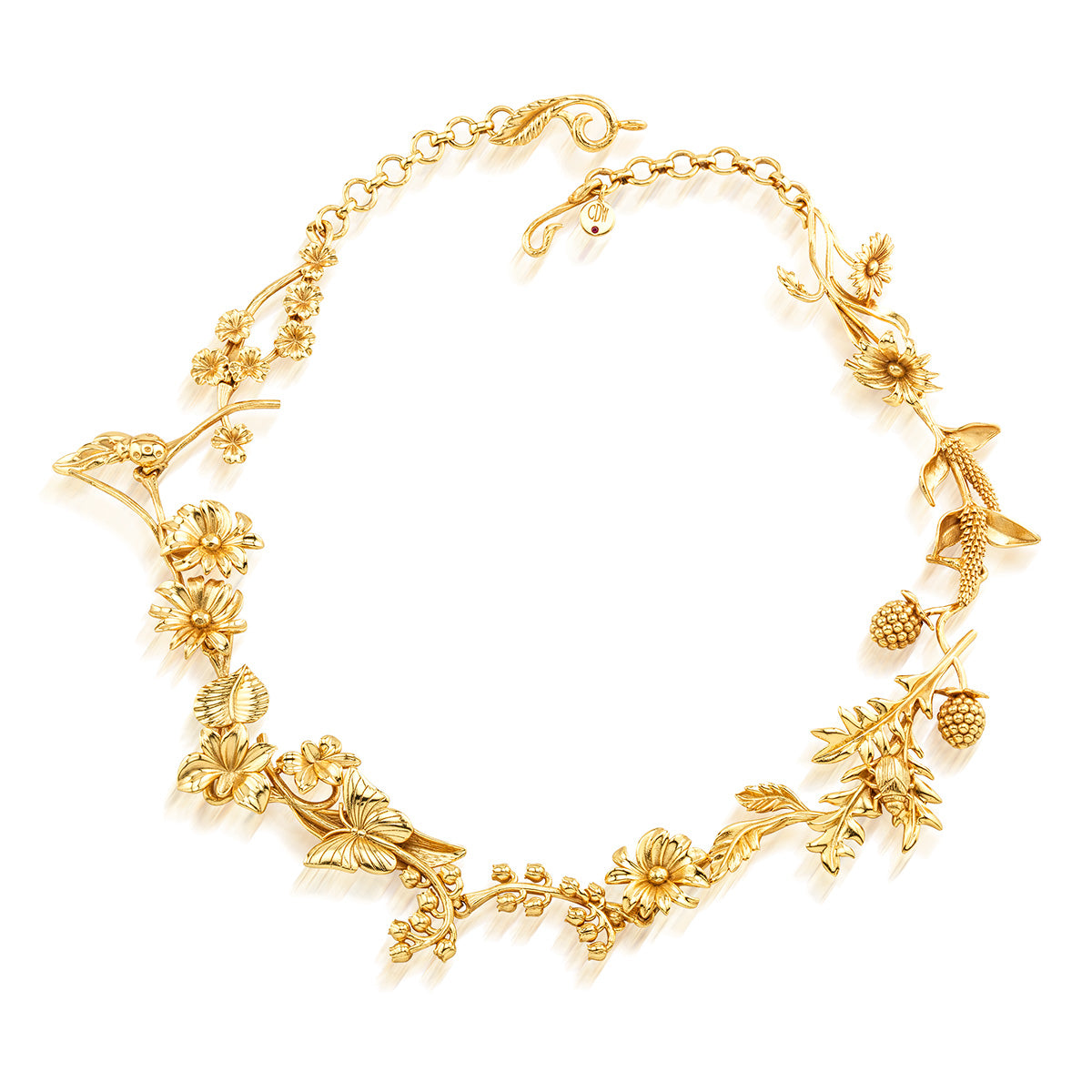 Meadow Wildflower Necklace. 16 - Gold - Image 3
